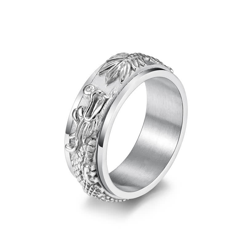 Nimara Ritual Dragon Titanium Steel Stimulation Rotatable Ring