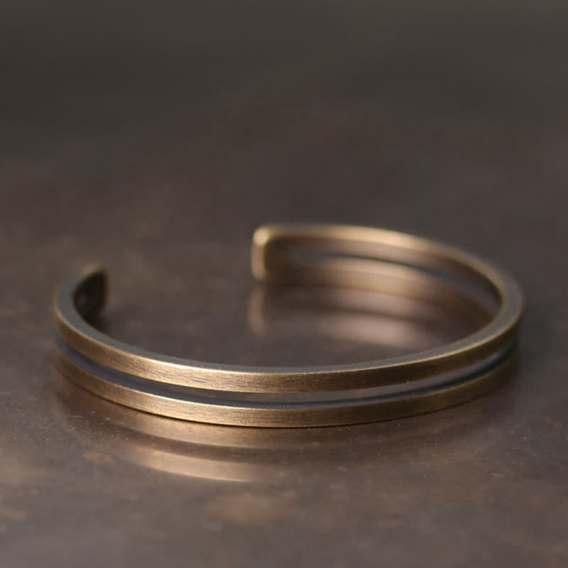 Nimara Ritual Rustic Copper Luck Viking Cuff Bracelet