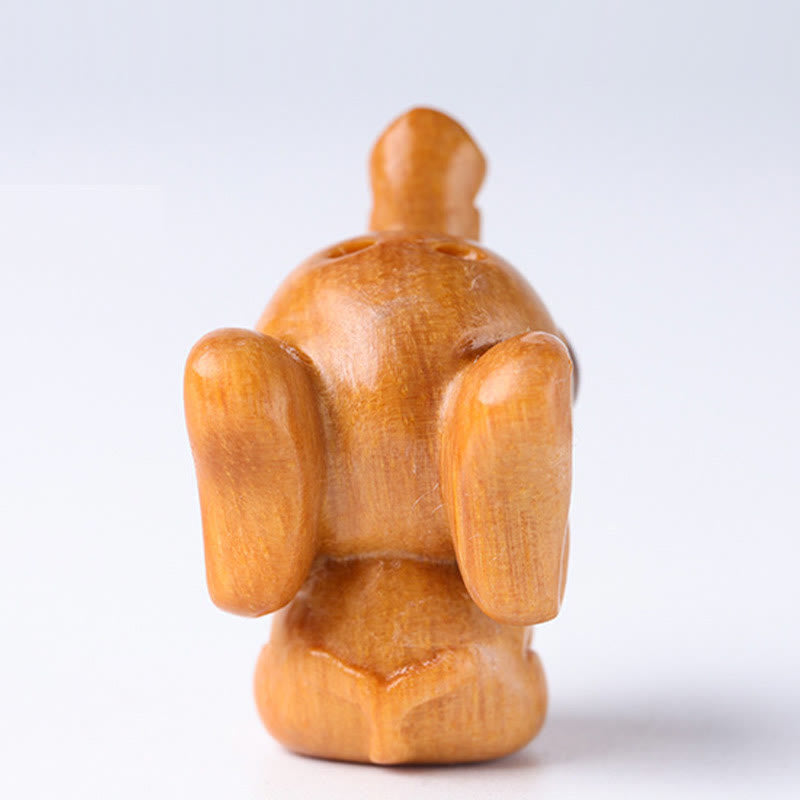 Nimara Ritual Sandalwood Small Leaf Red Sandalwood Green Sandalwood Lucky Mini Elephant Carved Protection Decoration