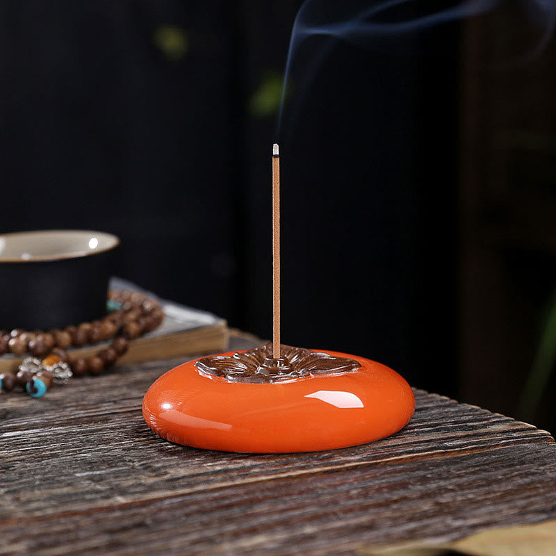 Nimara Ritual Persimmon Ceramic Meditation Healing Incense Burner Incense Holders