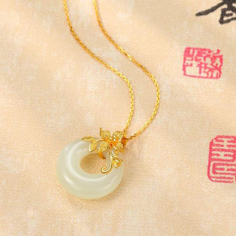 Nimara Ritual Tibetan White Jade Calm Necklace