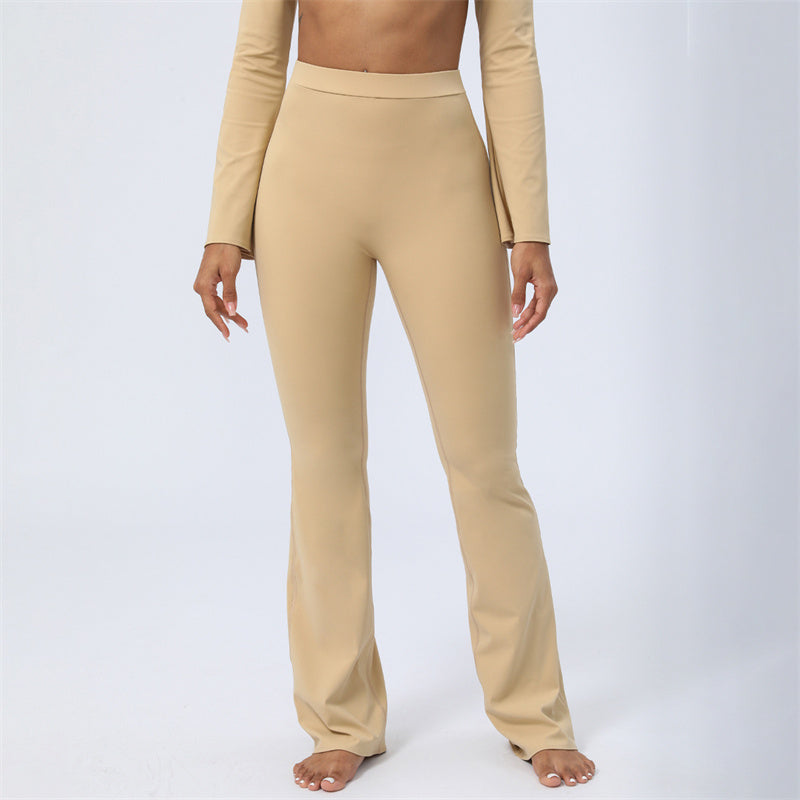 Nimara Ritual Long Sleeve Backless Strap Top Bra Flare Pants Fitness Yoga Outfit