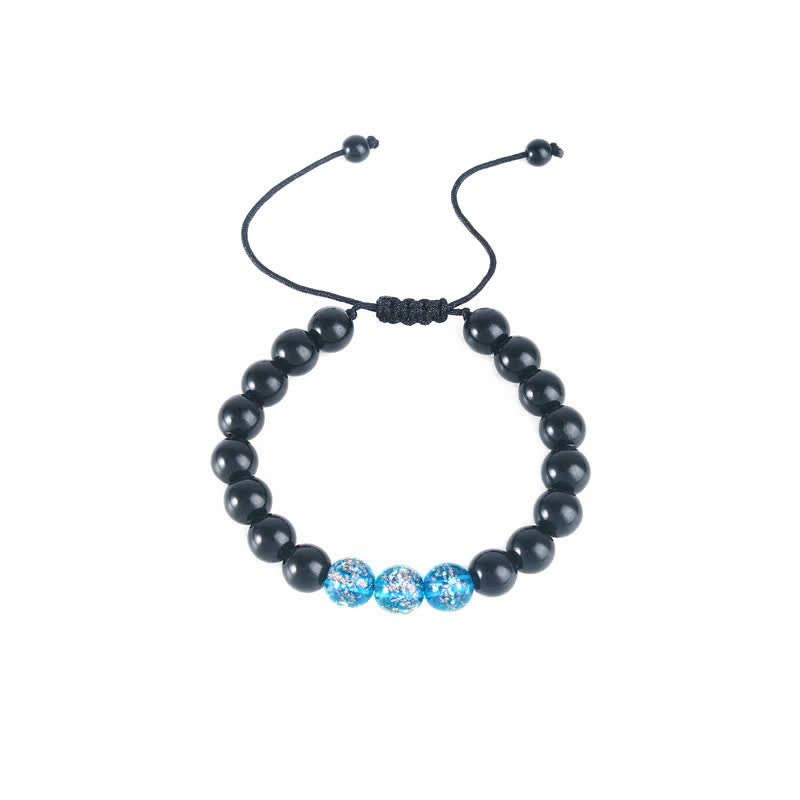 Nimara Ritual Black Obsidian Luminous Glowstone Strength Bracelet