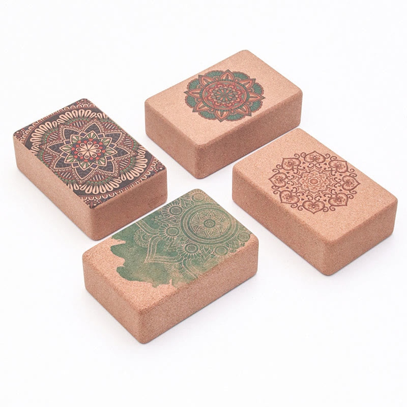 Nimara Ritual Tibetan Mandala Mindful Yoga Cork Block