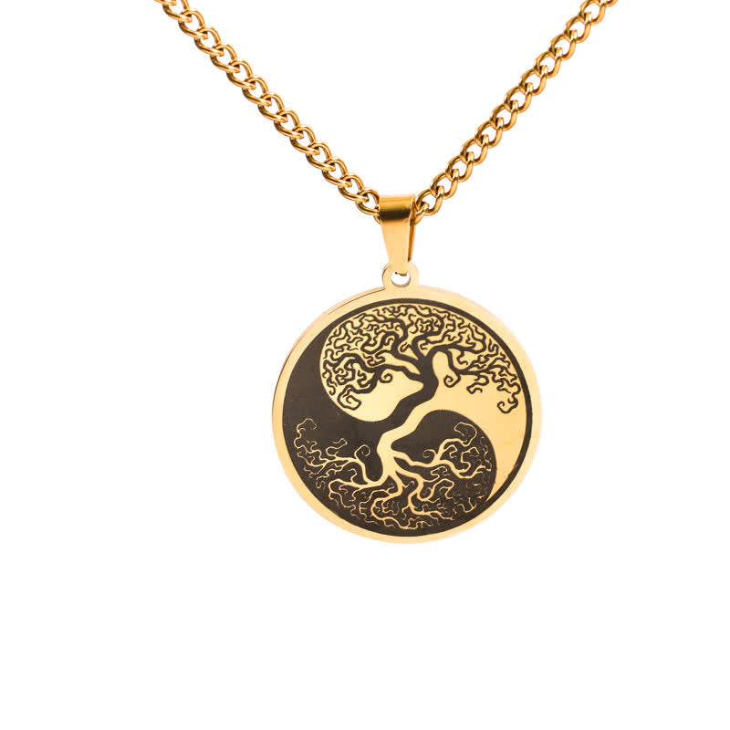 Nimara Ritual The Tree of Life Titanium Steel Connection Necklace Pendant
