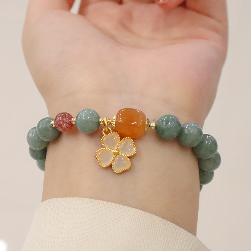 Nimara Ritual Bring Good Luck Green Jade Bracelet Bangle Bundle