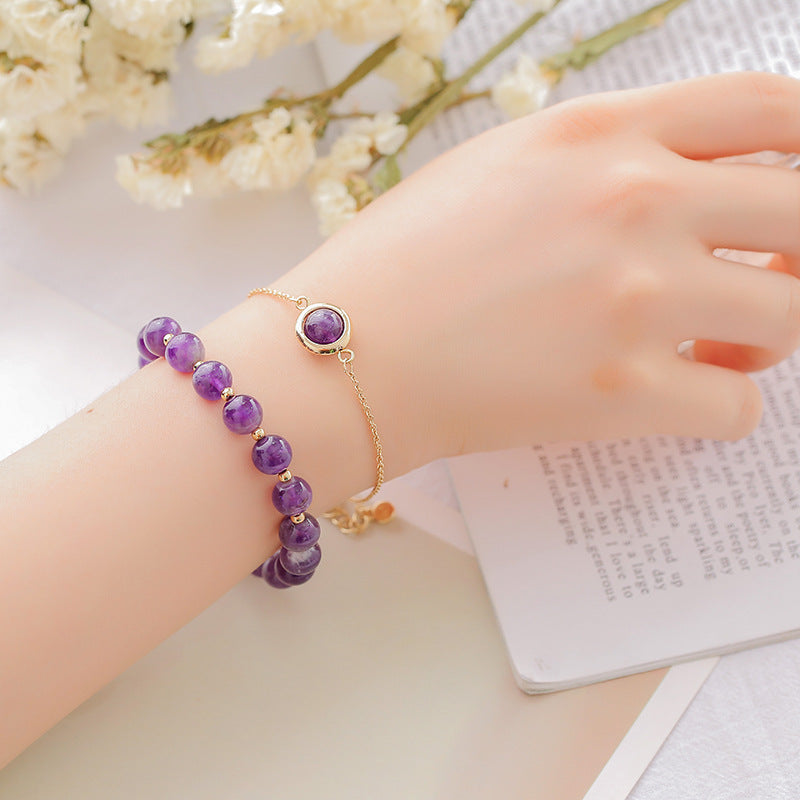Nimara Ritual Sun Stone Strawberry Quartz Crystal Positive Bracelet