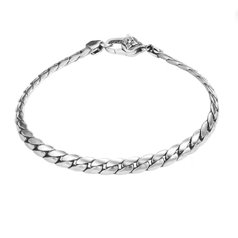 Nimara Ritual Double Dorje Vajra Strength Punk Copper Chain Bracelet Necklace