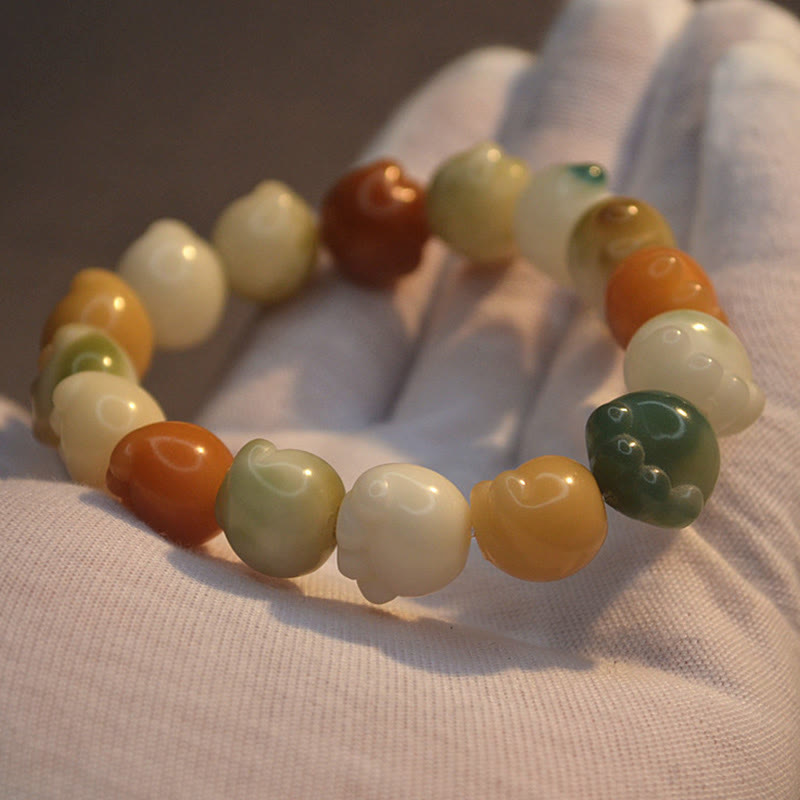 Nimara Ritual Multilayered Bodhi Seed Cute Cat Paw Calm Harmony Bracelet