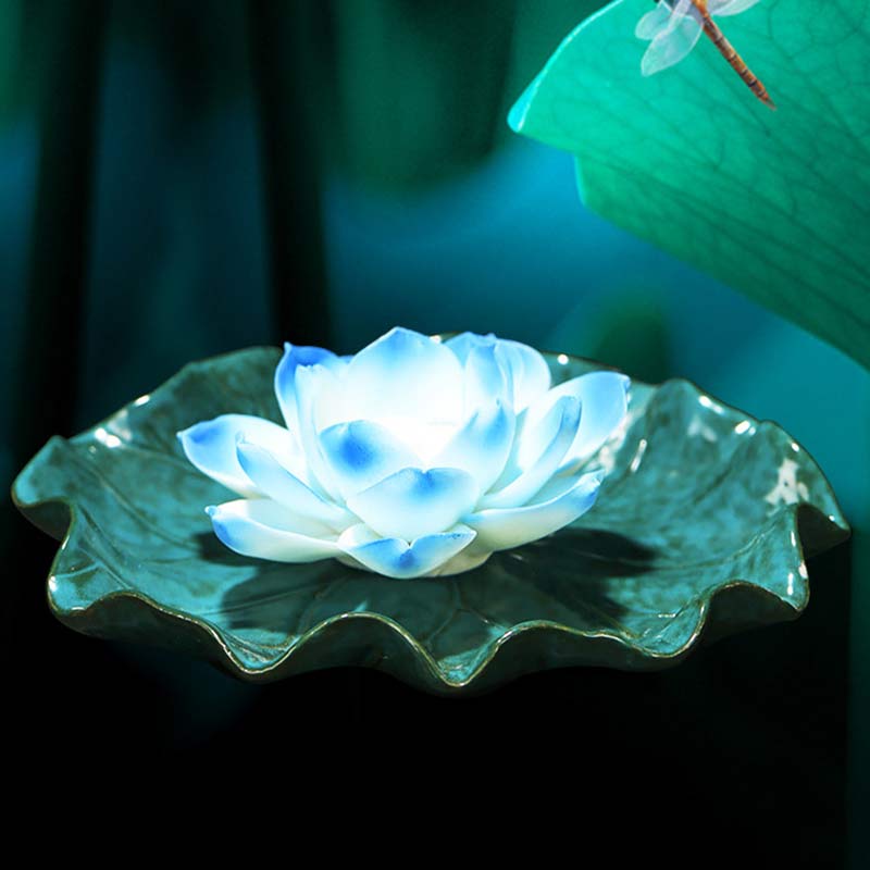 Nimara Ritual Tibetan Lotus Blessing Incense Burner Decoration