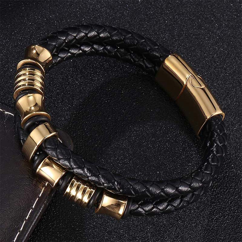 Nimara Ritual Layered Leather Weave Fortune Bracelet