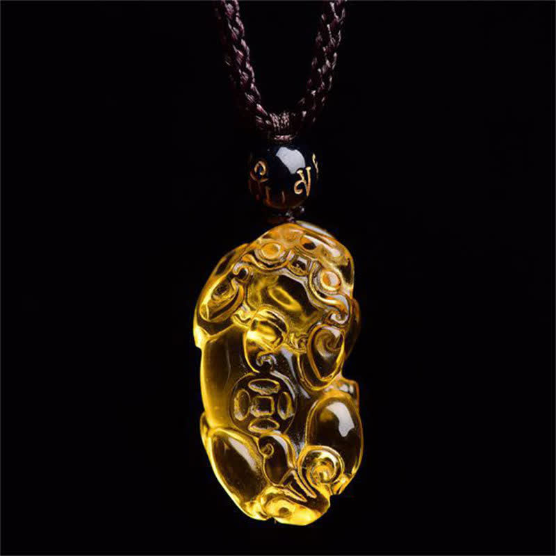 Nimara Ritual FengShui Citrine PiXiu Wealth Necklace Pendant