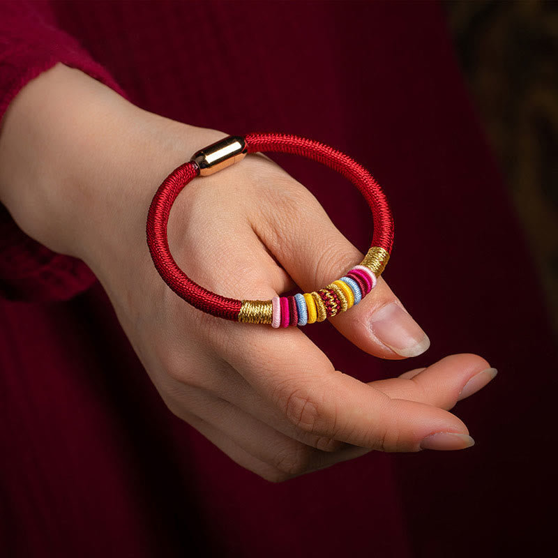 Nimara Ritual Tibetan Handmade King Kong Knot Protection Magnetic Buckle Braided Bracelet