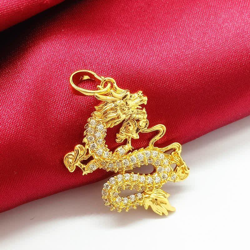 Nimara Ritual Gold Dragon Protection Necklace Pendant