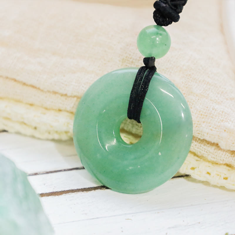 Nimara Ritual Lucky Coin Pendant Healing Crystal Gemstone Necklace