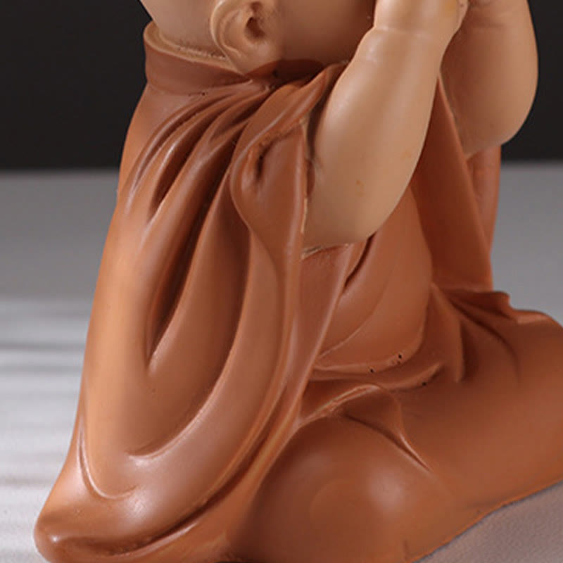 Nimara Ritual Small Mini Meditation Praying Monk Serenity Resin Home Decoration