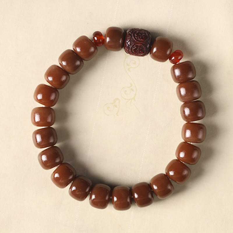 Nimara Ritual Bodhi Seed Auspicious Cloud Fu Character Bead Peace Bracelet