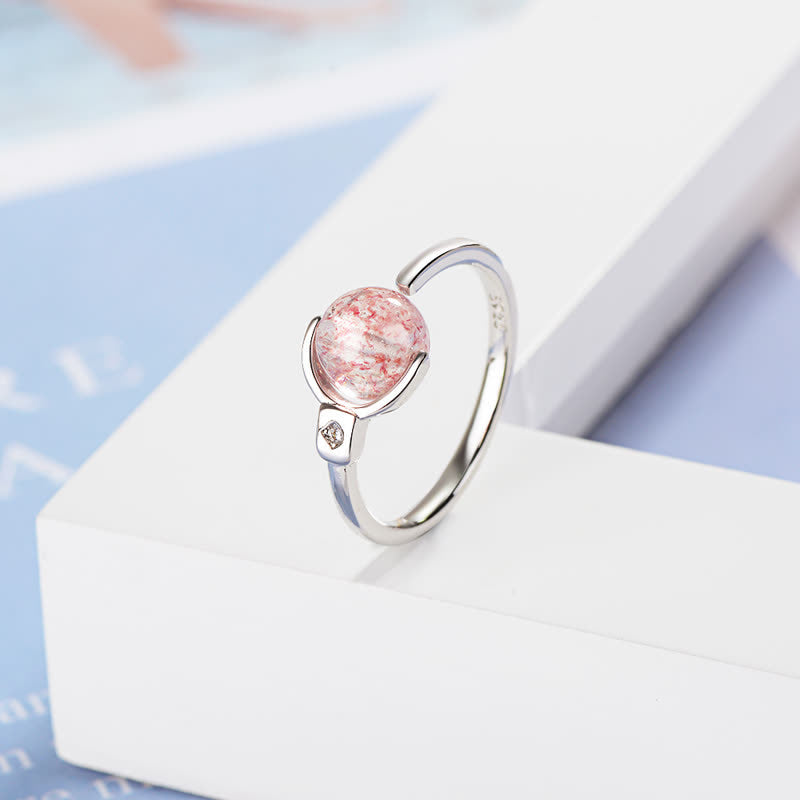 Nimara Ritual Pink Crystal Soothing Rotation Ring