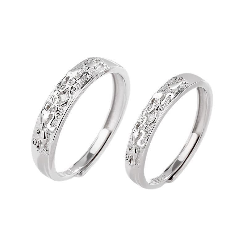 Nimara Ritual 925 Sterling Silver PiXiu Balance Adjustable Couple Ring