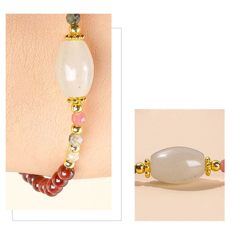 Nimara Ritual Garnet Jade Tourmaline Bead Passion Bracelet