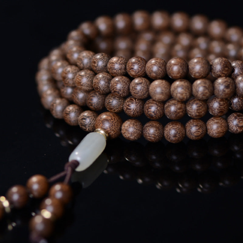 Nimara Ritual 108 Mala Beads Rosewood Jade Calm Bracelet