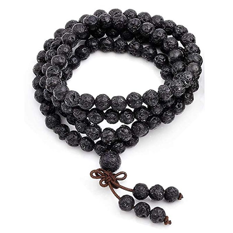 Nimara Ritual Natural Lava Rock 108 Beads Protection Bracelet
