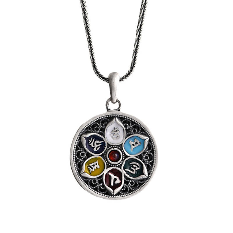 Nimara Ritual Tibetan Om Mani Padme Hum Purity Necklace Pendant
