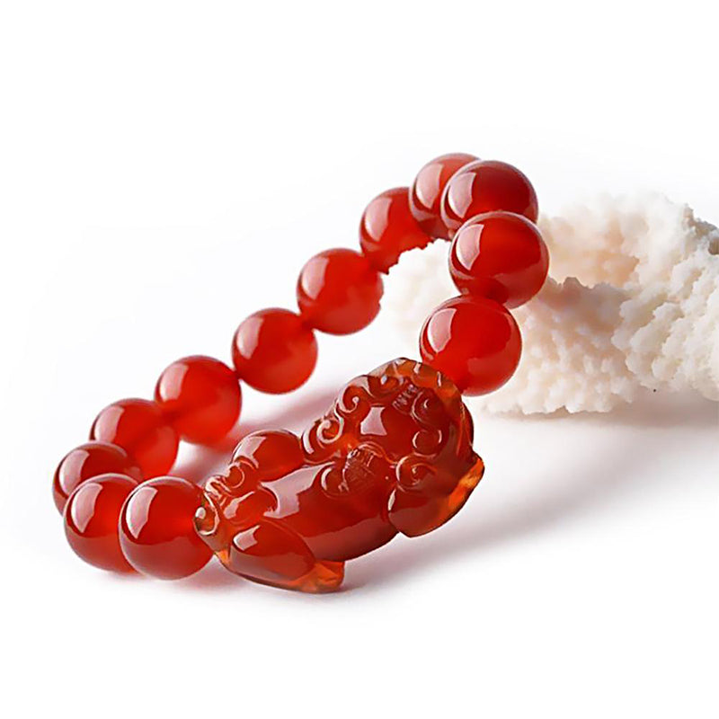 Nimara Ritual Red Agate Lucky Pixiu Wealth Luck Bracelet