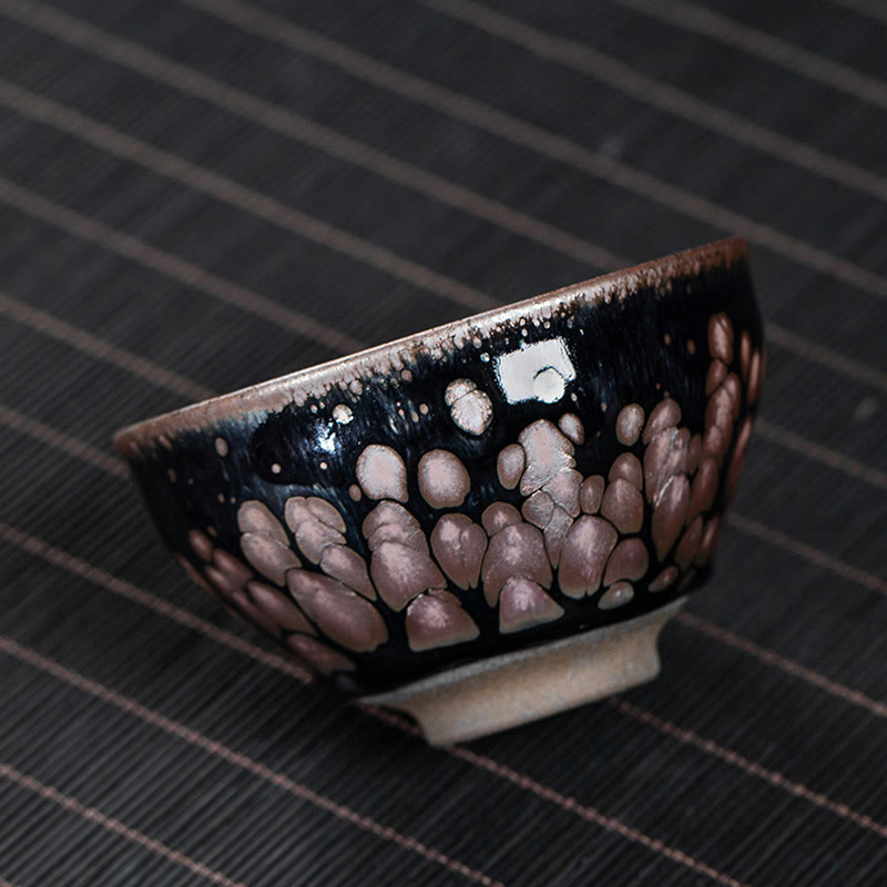 Nimara Ritual Handmade Cherry Blossoms Sakura Design Chinese Jianzhan Ceramic Teacup Kung Fu Tea Cup