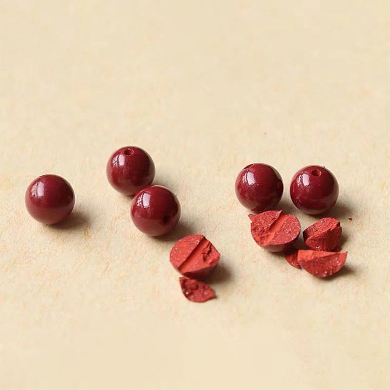 Nimara Ritual Natural Lucky Cinnabar Bead Blessing String Bracelet Anklet