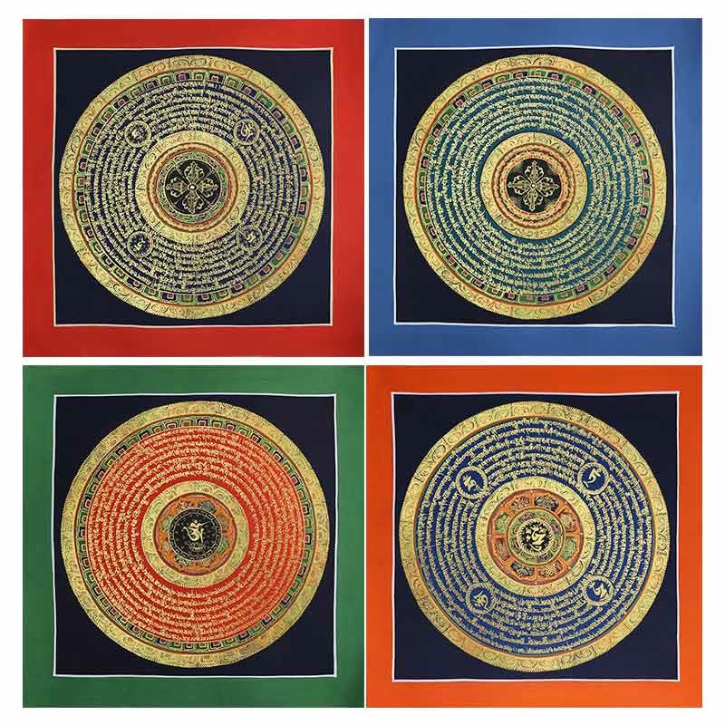 Nimara Ritual Tibetan Handmade Thangka Painting Spiritual Blessing Blind Box Random Color Pattern