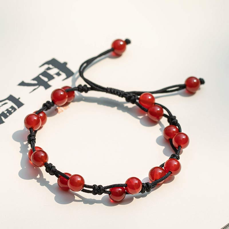 Nimara Ritual Red Agate Moss Agate Cinnabar Calm Bracelet