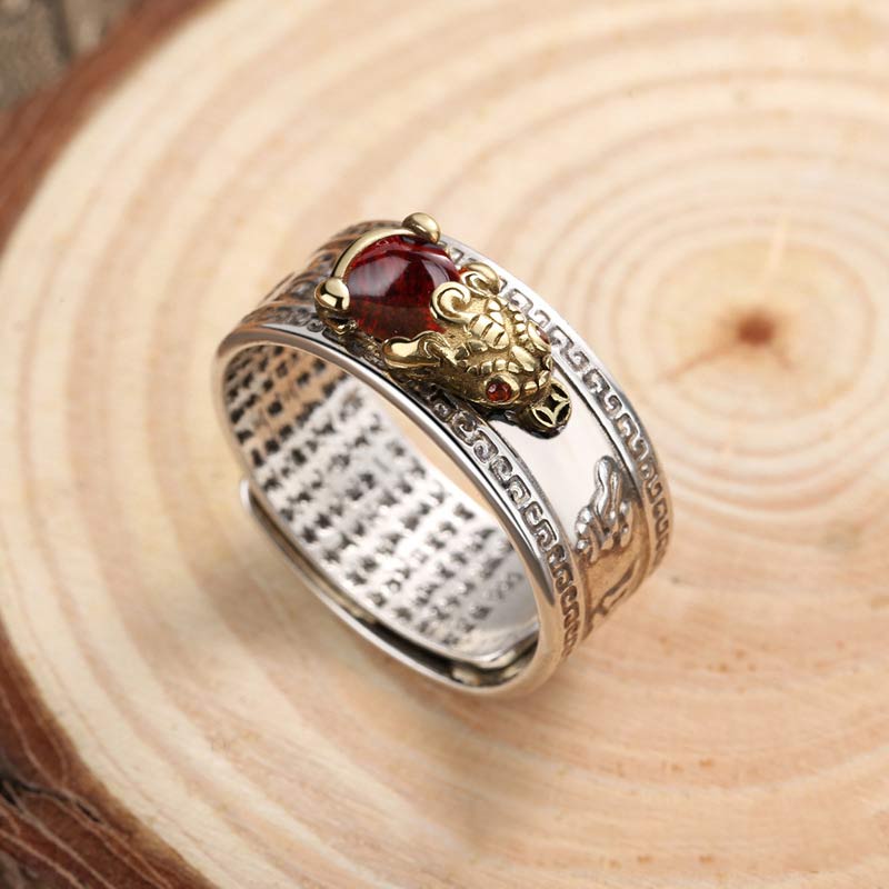 Nimara Ritual Red Agate PiXiu Wealth Ring