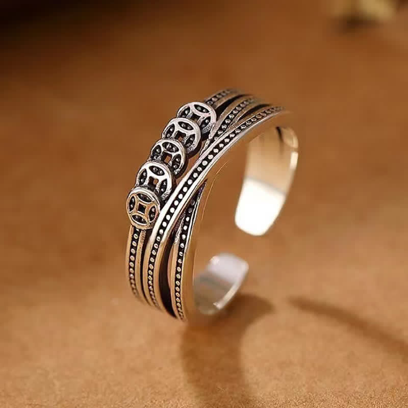 Nimara Ritual Copper Coin Wealth Luck Ring
