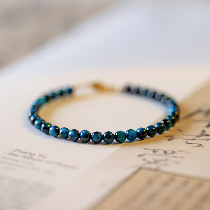 Nimara Ritual Natural Blue Tiger Eye Stone Protection Chain Bracelet