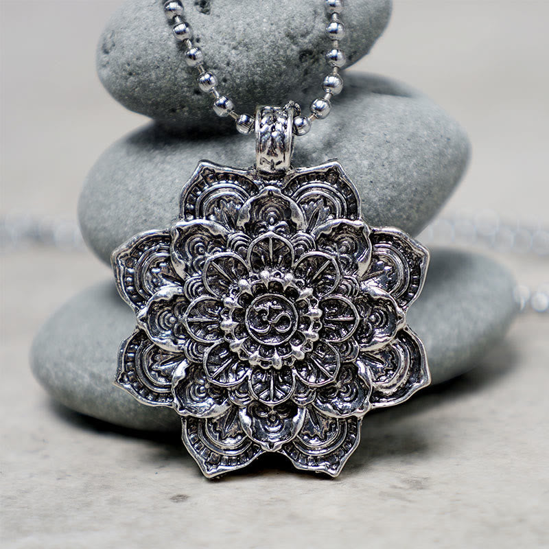 Nimara Ritual Tibetan Lotus Blessing Necklace Pendant