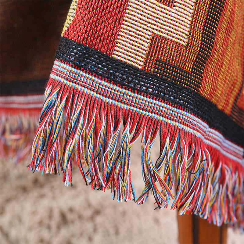 Nimara Ritual Tibetan Geometric Hand-Dyed Craftsman Blanket