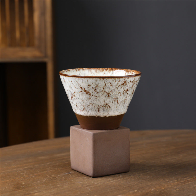 Nimara Ritual Retro Kiln Change Ceramic Coffee Mug Tea Latte Espresso Coffee Cup With Base 200ml