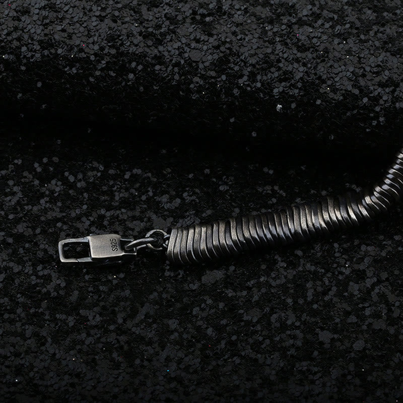 Nimara Ritual 925 Sterling Silver Vintage Twisted Design Wealth Healing Chain Bracelet