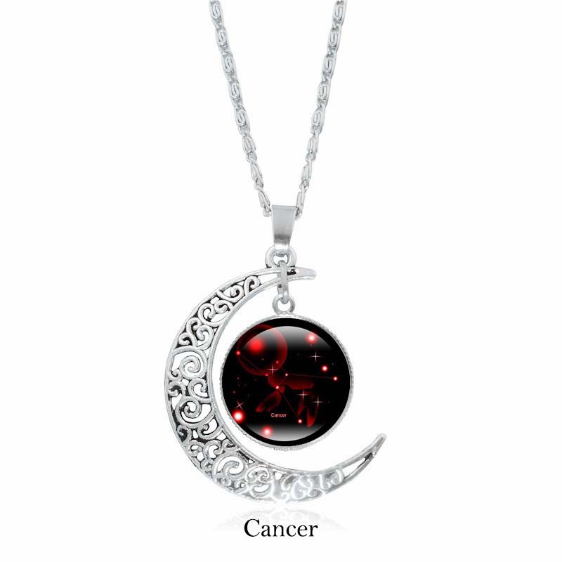 Nimara Ritual 12 Constellations of the Zodiac Moon Protection Necklace Chain Pendant
