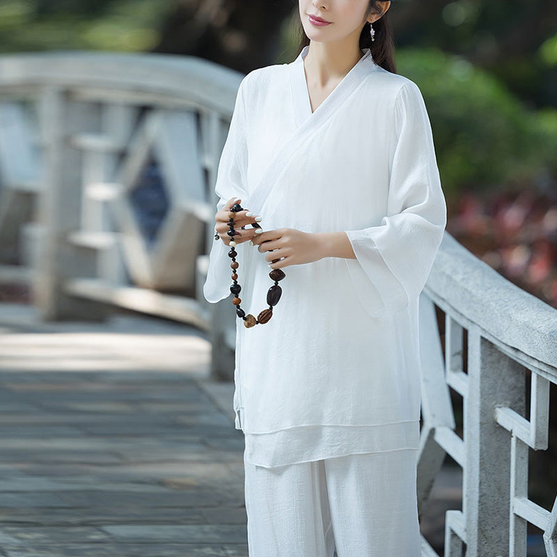 Nimara Ritual Yoga Cotton Linen Clothing Uniform Meditation Zen Practice Women's Set