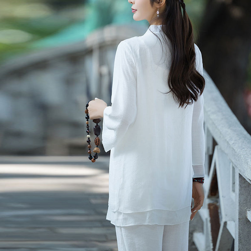Nimara Ritual Yoga Cotton Linen Clothing Uniform Meditation Zen Practice Women's Set
