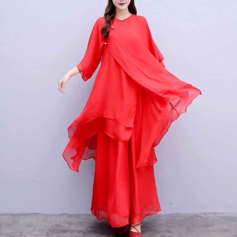 Nimara Ritual 3Pcs Yoga Chiffon Clothing Uniform Meditation Zen Practice Women's Set