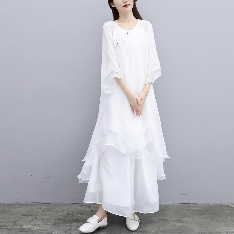 Nimara Ritual 3Pcs Yoga Chiffon Clothing Uniform Meditation Zen Practice Women's Set