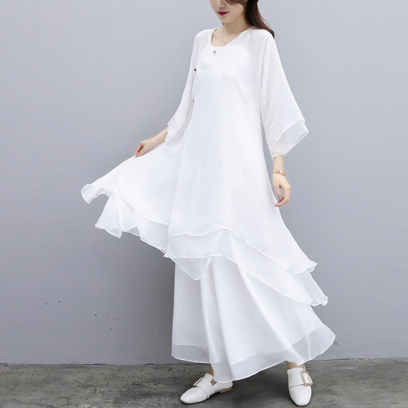 Nimara Ritual 3Pcs Yoga Chiffon Clothing Uniform Meditation Zen Practice Women's Set