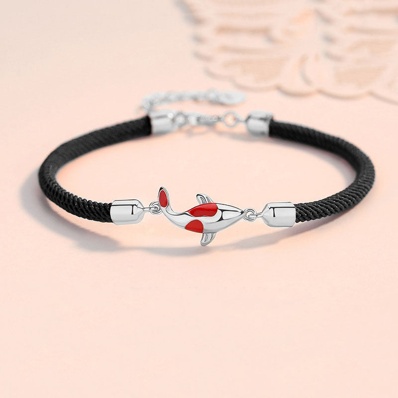 Nimara Ritual Koi Fish Luck Wealth Braided Chain Couple Bracelet