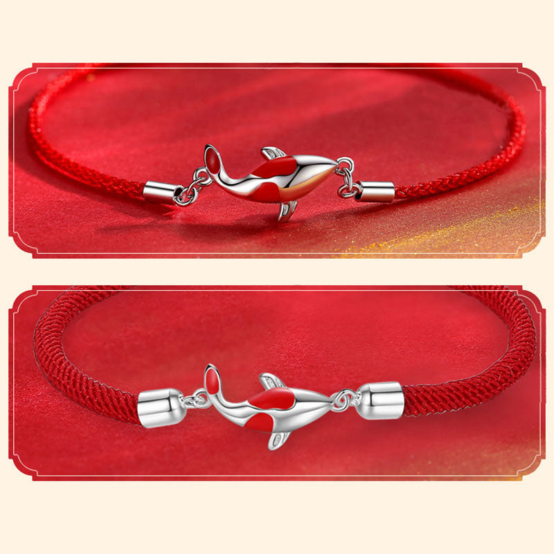 Nimara Ritual Koi Fish Luck Wealth Braided Chain Couple Bracelet