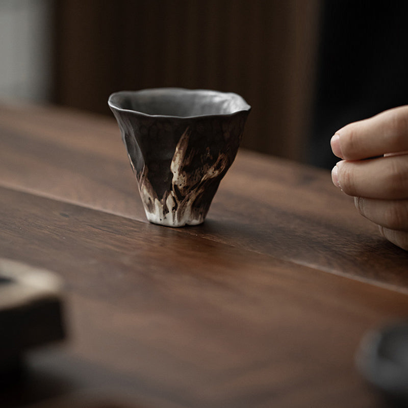 Nimara Ritual Lotus Flower Shape Zen Ceramic Teacup Kung Fu Tea Cup 50ml