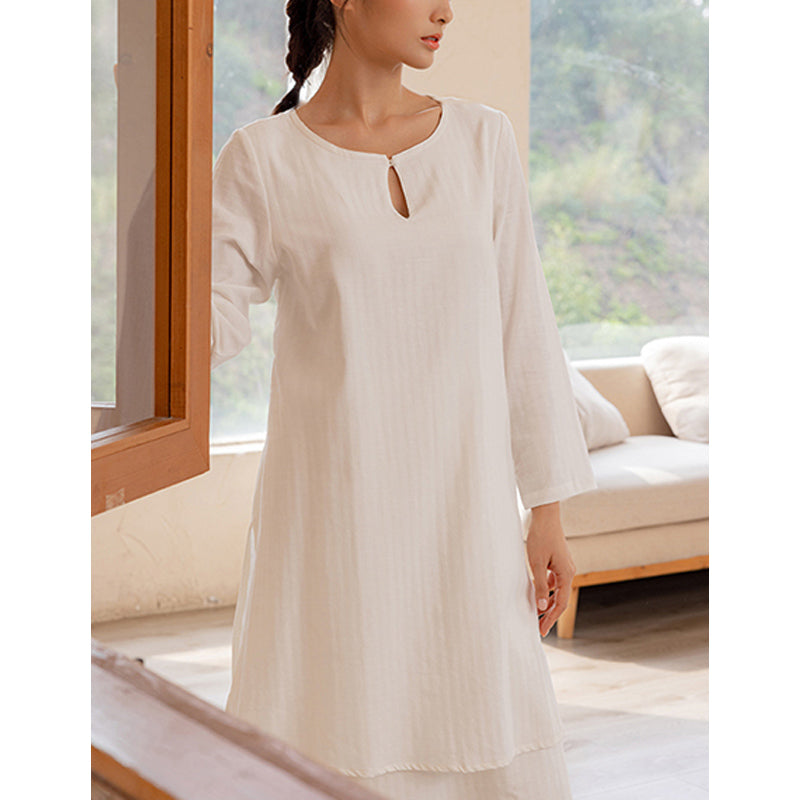 Nimara Ritual 2Pcs Simple Design Tai Chi Meditation Yoga Clothing Top Pants Women's Set