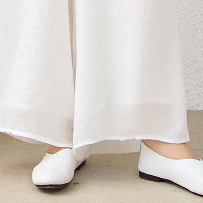 Nimara Ritual 2Pcs Simple Chinese Frog Button Design Top Pants Meditation Yoga Zen Tai Chi Cotton Clothing Women's Set